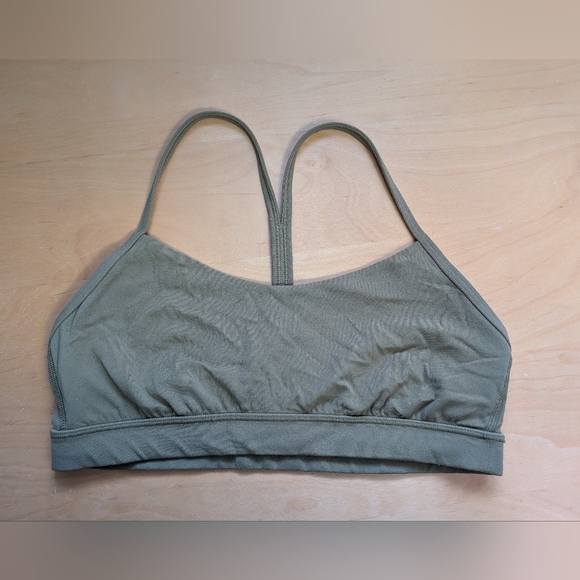 Lululemon Flow Y Nulu Bra *Light Support, A–C Cups Size 10 Bronze Green W2CTIS - Picture 6 of 14